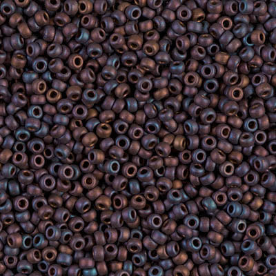 Seed Beads-11/0 Round-2005 Matte Metallic Copper Iris-Miyuki-16 Grams
