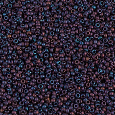 Seed Beads-15/0 Round-2005 Matte Metallic Copper Iris-Miyuki-7 Grams
