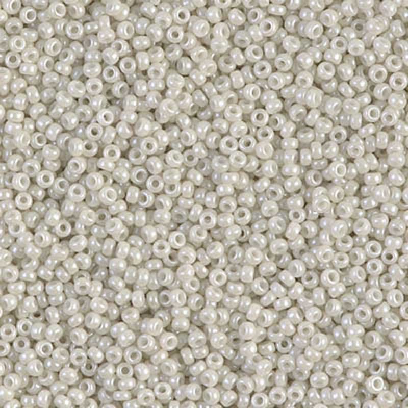 Seed Beads-15/0 Round-600 Opaque Limestone Luster-Miyuki-7 Grams