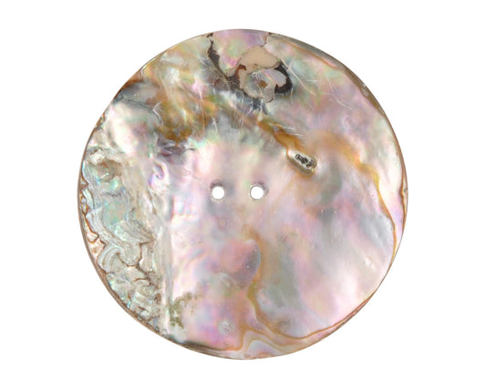 NEW SIZE Button-30mm Iridescent Pāua Shell-Quantity 1
