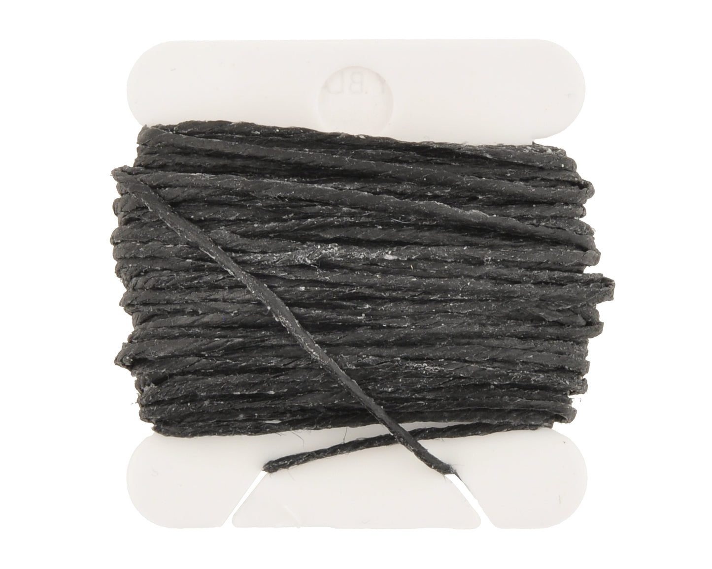 4-ply waxed Irish linen cord in black, 0.7mm thick, 10 yard spool for jewelry making