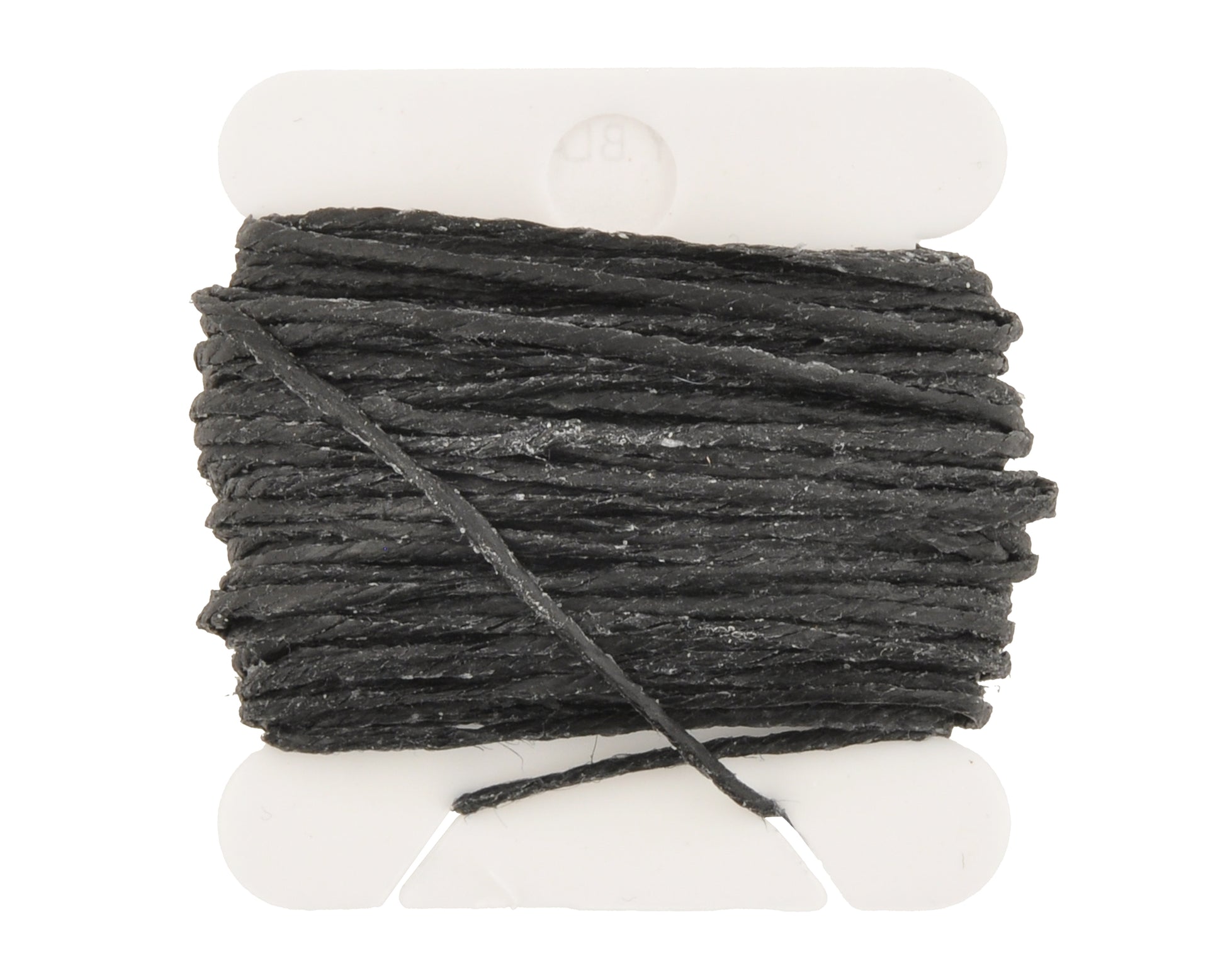 4-ply waxed Irish linen cord in black, 0.7mm thick, 10 yard spool for jewelry making