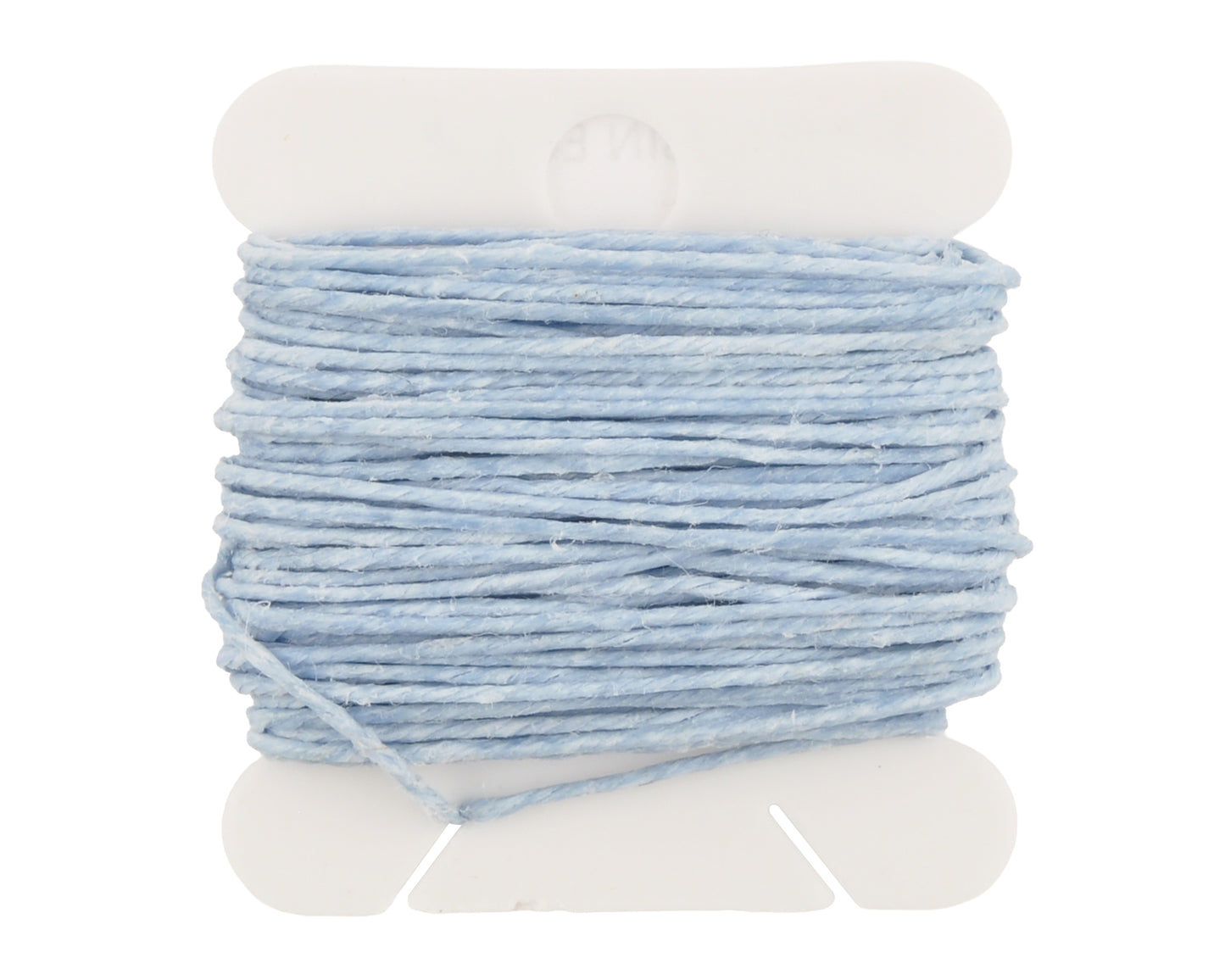 4-ply waxed Irish linen cord in robin egg blue, 0.7mm thick, 10 yard spool for jewelry making