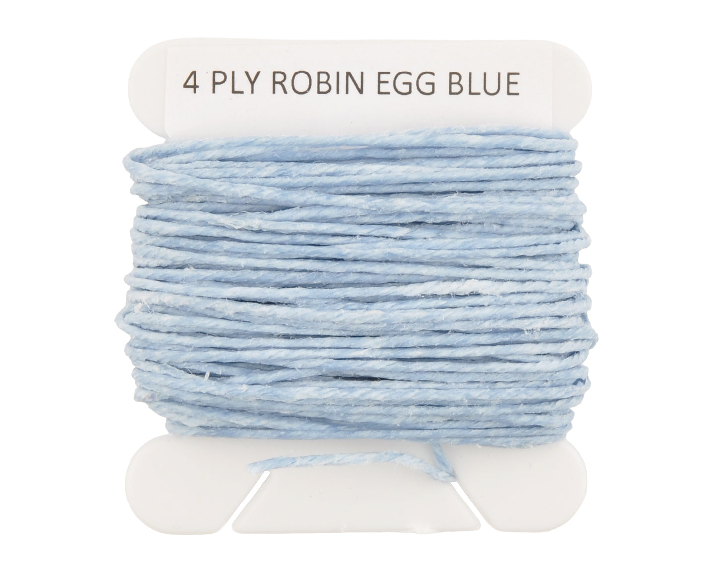 4-ply waxed Irish linen cord in robin egg blue, 0.7mm thick, 10 yard spool for jewelry making