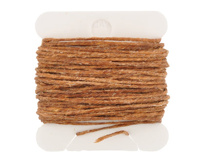 4-ply waxed Irish linen cord in walnut brown, 0.7mm thick, 10 yard spool for jewelry making