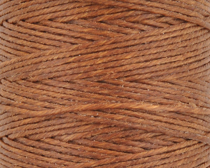 4-ply waxed Irish linen cord in walnut brown, 0.7mm thick, 10 yard spool for jewelry making