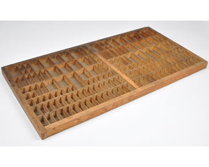 Printers Drawer Wooden Typeset Wood Letterpress-Shadow Box-Curio Shelf-Vintage Home Decor-Wood Section Shelf-Brown Patina