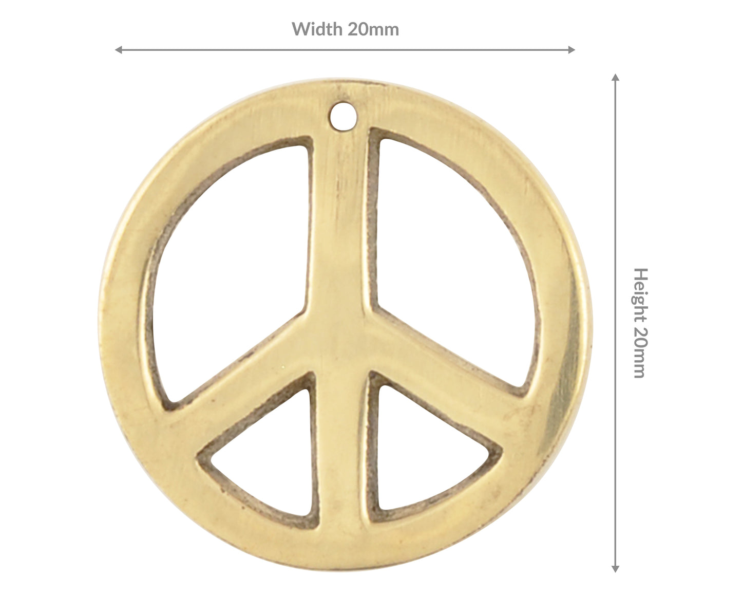 Casting Charms-20mm Peace-Bronze-Quantity 1