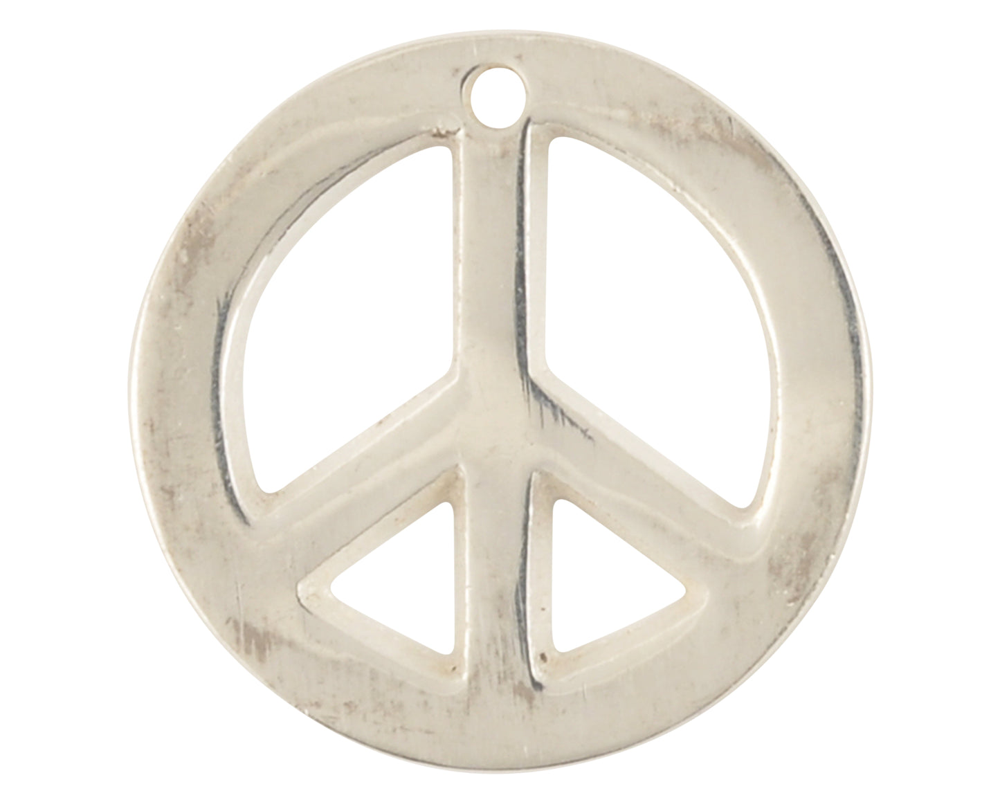 Casting Charms-25mm Peace-Silver-Quantity 1