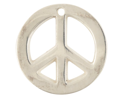 Casting Charms-25mm Peace-Silver-Quantity 1