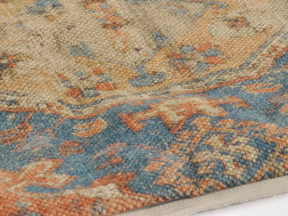 Home Decor-Pottery Barn Navin Print Lumbar Pillow Cover-Blue Tan Rust-Throw Pillow Insert Tamara Scott Designs