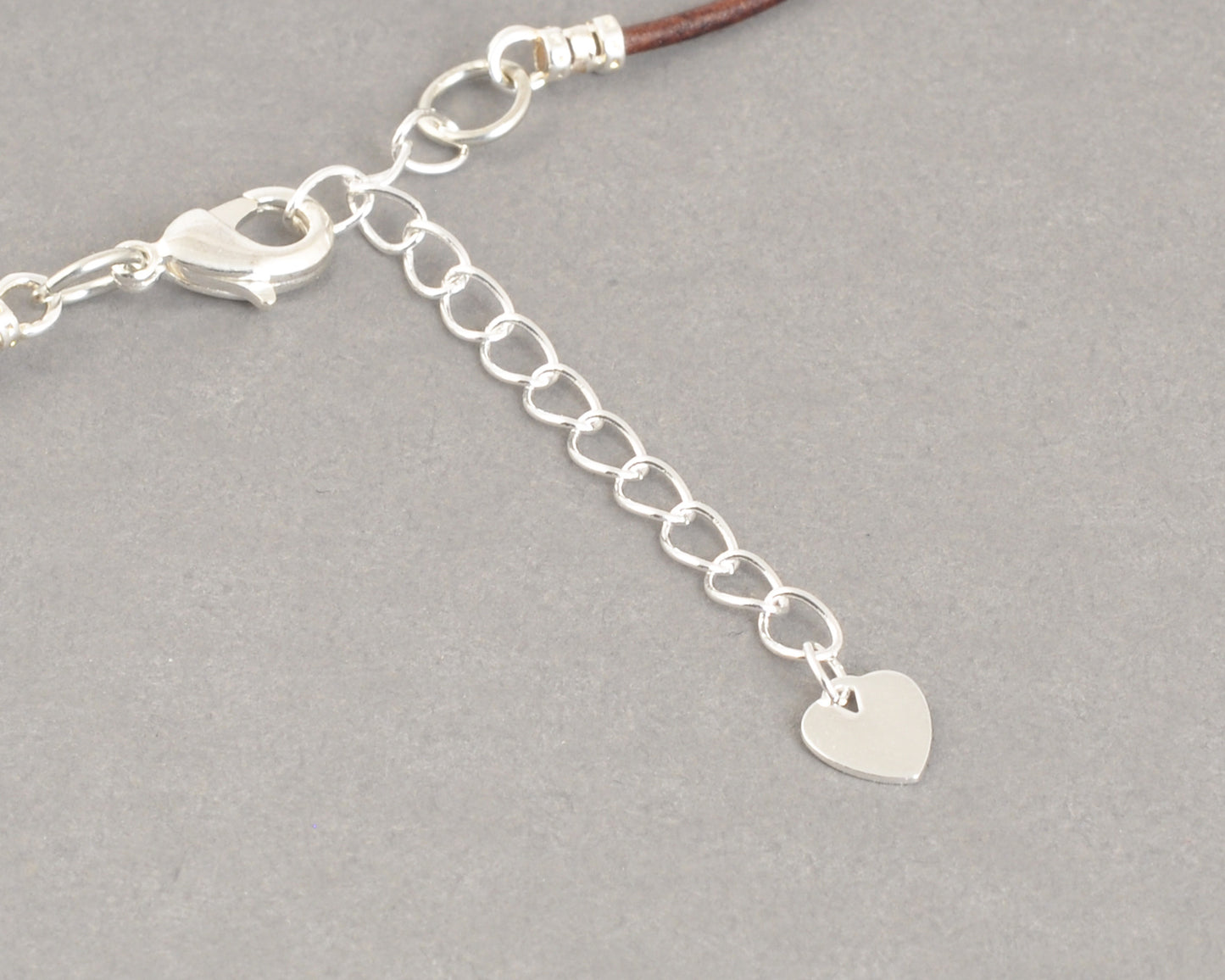 Jewelry Chain-Extender with Heart-Silver Plated-2 Inches-Quantity 1