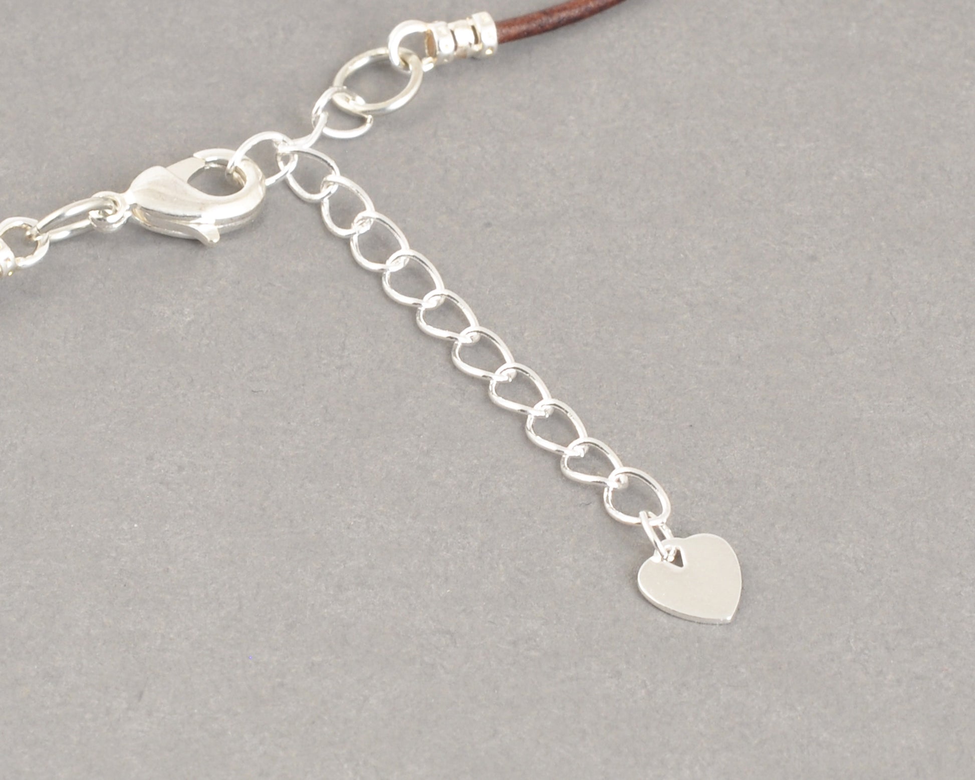 Jewelry Chain-Extender with Heart-Silver Plated-2 Inches-Quantity 1