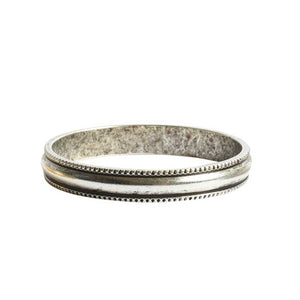 Nunn Design-Open Pendant-Beaded Large Circle-Single Loop-Antique Silver