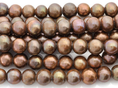 Large Hole Freshwater Pearl-Copper-8mm-Quantity 1