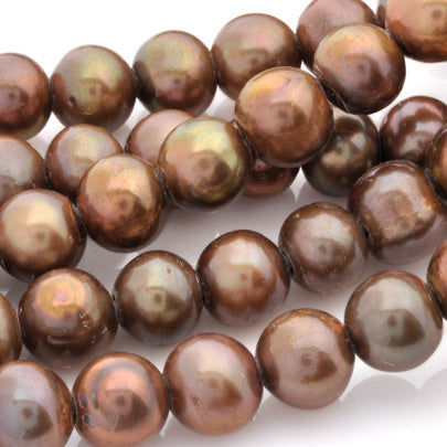 Large Hole Freshwater Pearl-Copper-8mm-Quantity 1