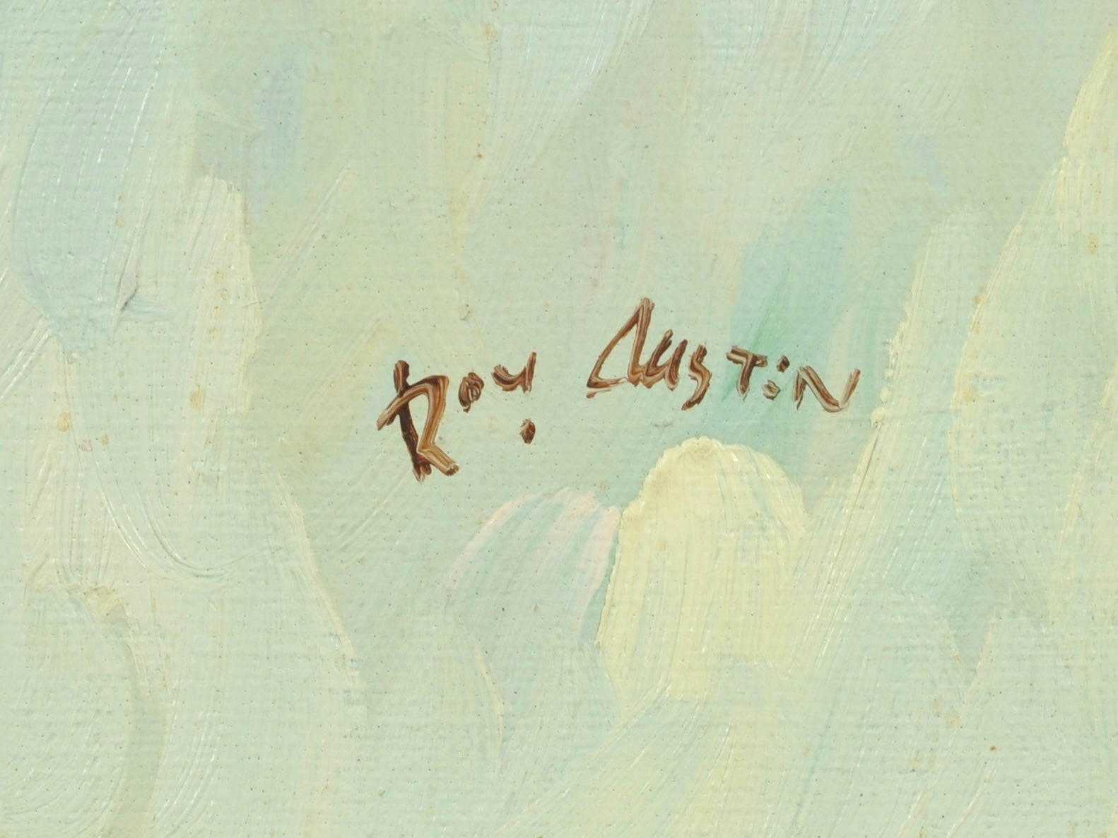 Original Framed French Impressionistic "Kite Flying" Oil Painting by Roy Austin Tamara Scott Designs