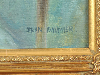 Original Framed French Impressionistic "Woman With Hats" Oil Painting by Jean Daumier Tamara Scott Designs
