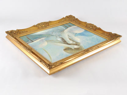 Original Framed French Impressionistic "Woman With Hats" Oil Painting by Jean Daumier Tamara Scott Designs