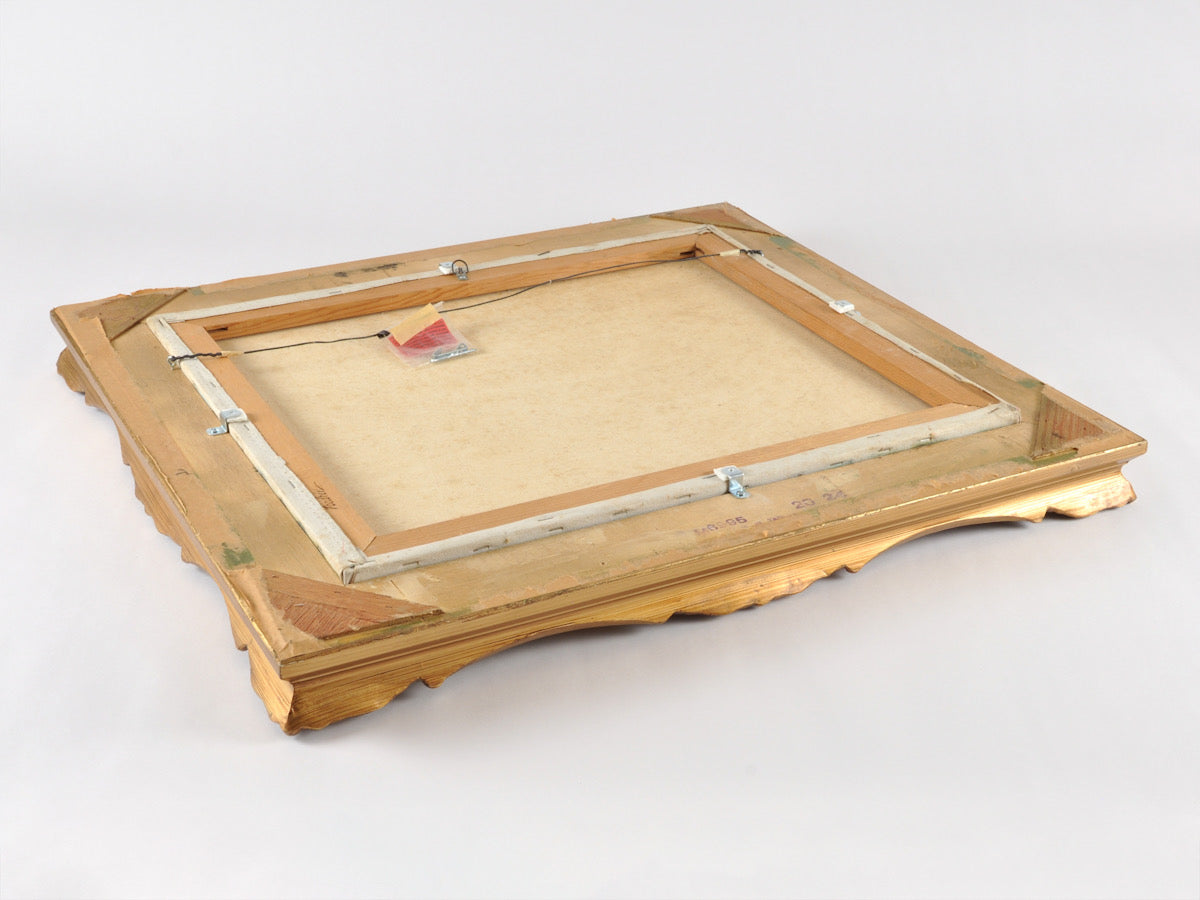 Original Framed French Impressionistic "Woman With Hats" Oil Painting by Jean Daumier Tamara Scott Designs