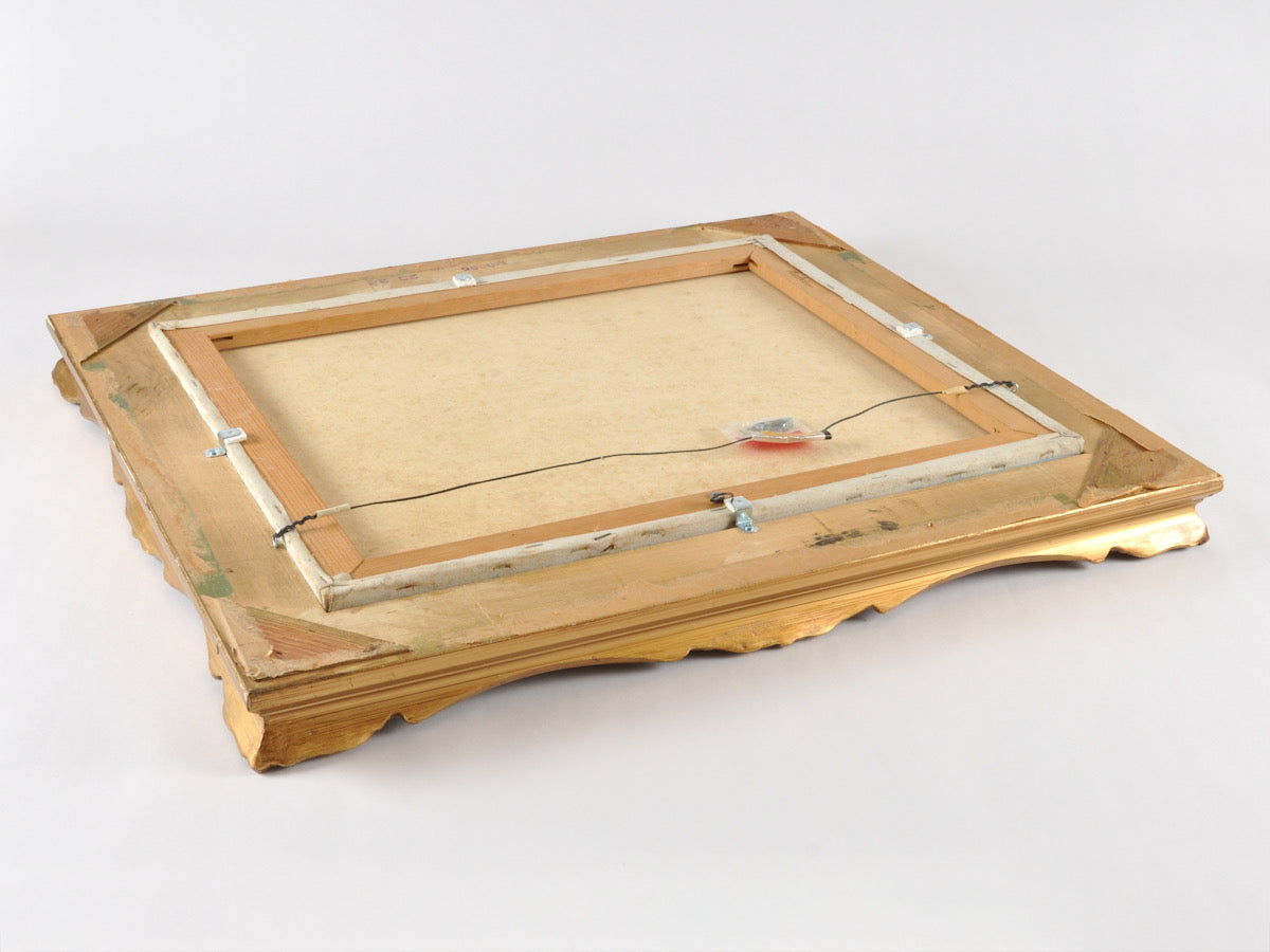 Original Framed French Impressionistic "Woman With Hats" Oil Painting by Jean Daumier Tamara Scott Designs