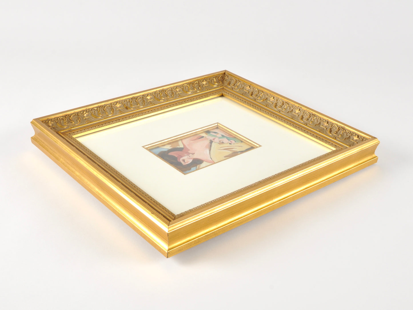 Original Oil Painting-Guardian Angel-Ornate Gold Gilded Wood Framed and Matted-by Tamara Scott