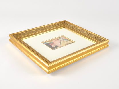 Original Oil Painting-Guardian Angel-Ornate Gold Gilded Wood Framed and Matted-by Tamara Scott