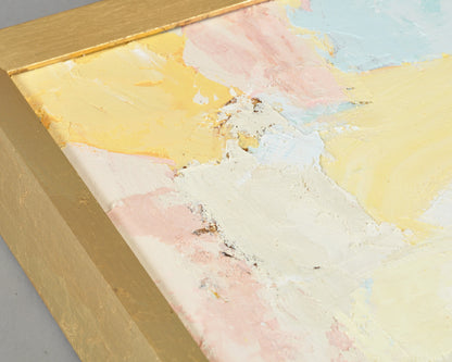 Petal Dream Original Palette Knife Painting, Pastel Abstract Framed Canvas Art Tamara Scott Designs