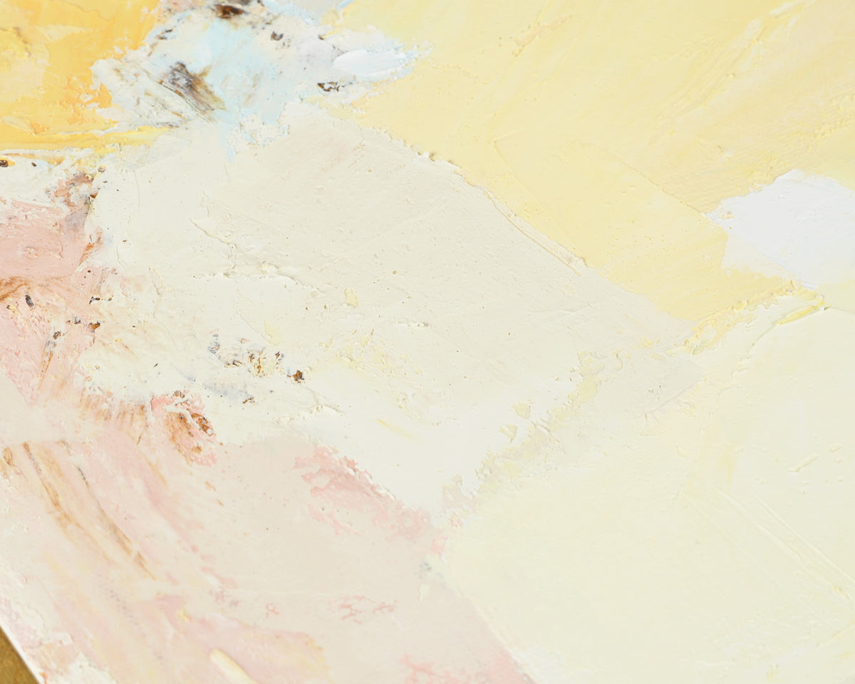 Petal Mist Original Palette Knife Painting, Pastel Abstract Framed Canvas Art Tamara Scott Designs