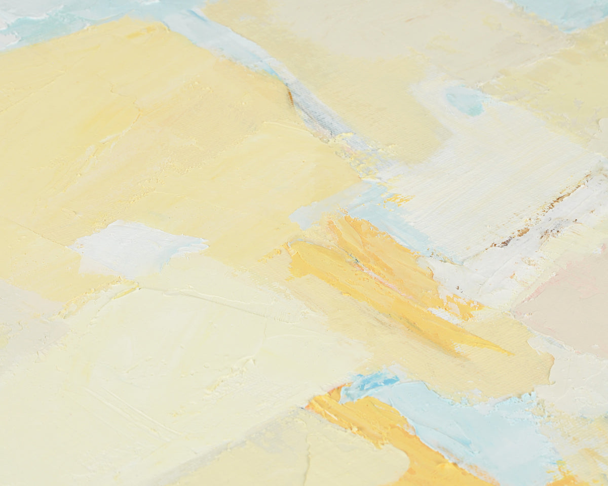 Petal Mist Original Palette Knife Painting, Pastel Abstract Framed Canvas Art Tamara Scott Designs