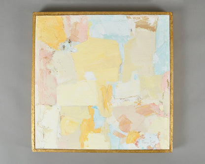 Petal Mist Original Palette Knife Painting, Pastel Abstract Framed Canvas Art Tamara Scott Designs