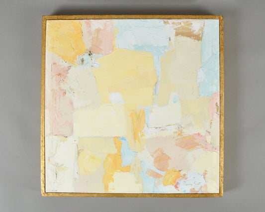 Petal Mist Original Palette Knife Painting, Pastel Abstract Framed Canvas Art Tamara Scott Designs