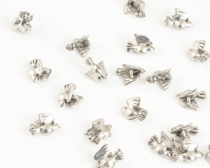 Pewter Charm-9.5x7mm Tiny Bird-Antique Silver-Quantity 1