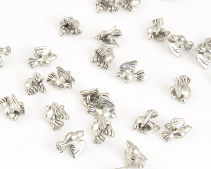Pewter Charm-9.5x7mm Tiny Bird-Antique Silver-Quantity 1