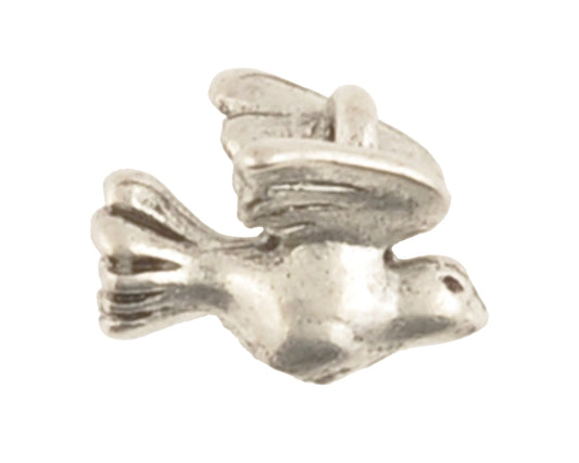 Pewter Charm-9.5x7mm Tiny Bird-Antique Silver-Quantity 1
