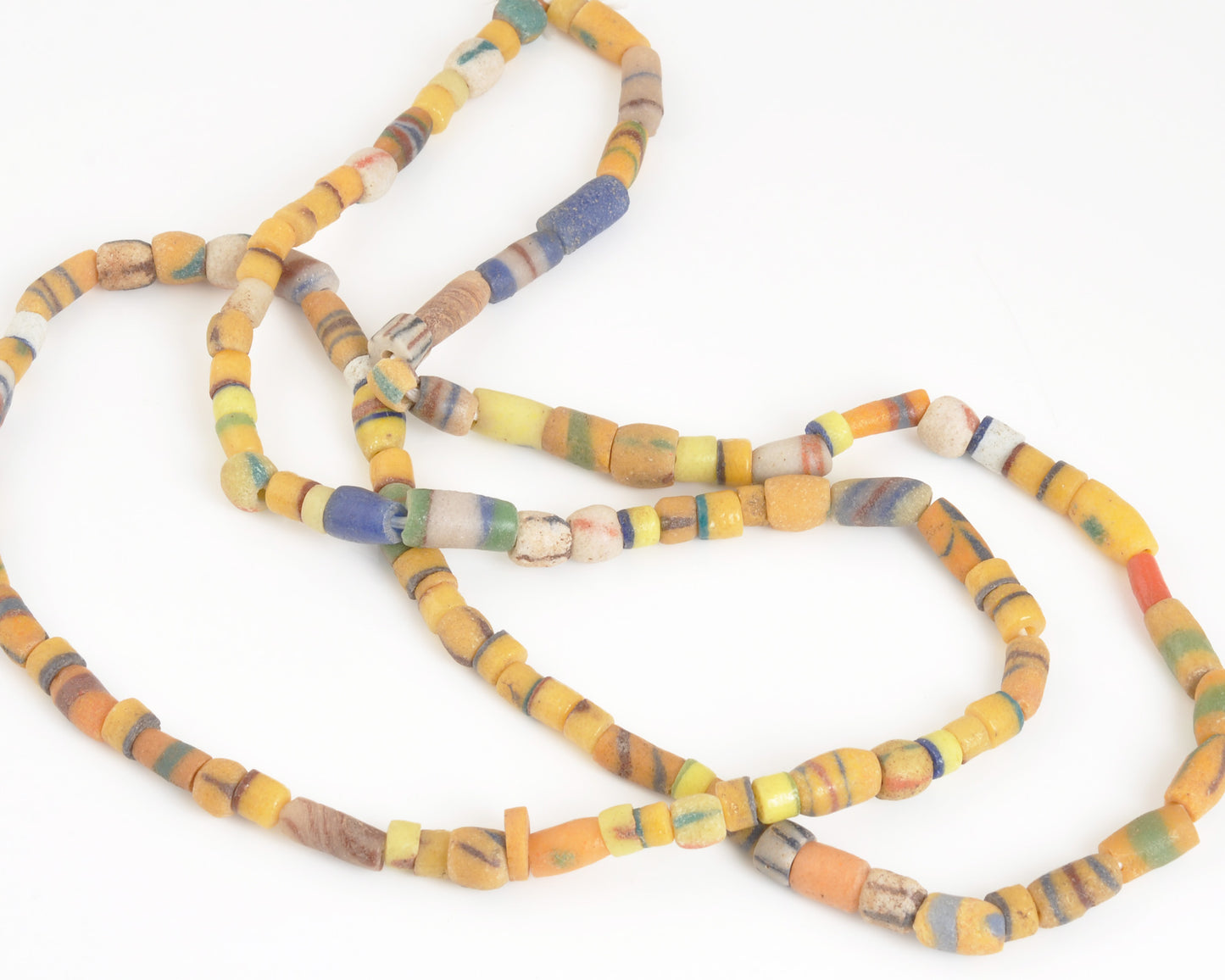 Pulverized Glass Trade Beads, 5-8mm Ghana, Colorful Sandcast African Beads, 36 Inch Strand, Recycled Glass Beads for Jewelry Making