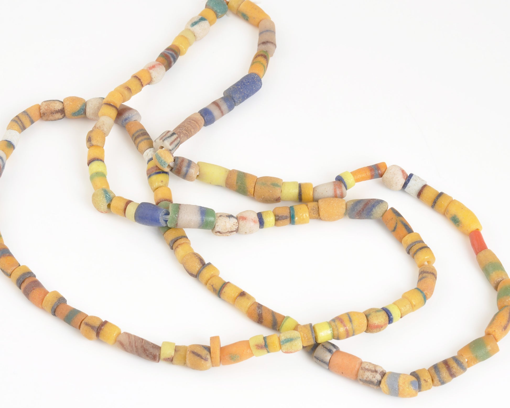 Pulverized Glass Trade Beads, 5-8mm Ghana, Colorful Sandcast African Beads, 36 Inch Strand, Recycled Glass Beads for Jewelry Making
