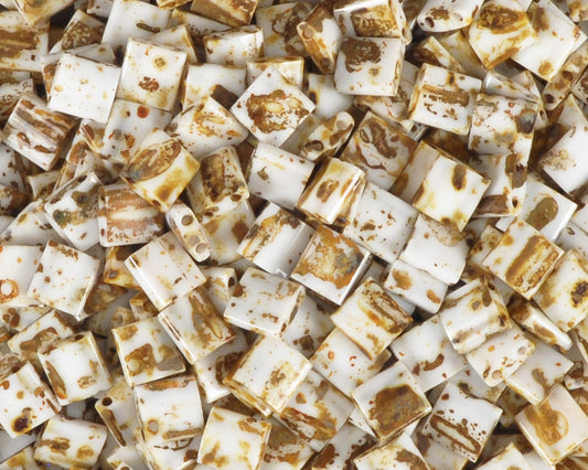 Seed Beads-5mm Tila-4512 Canary Yellow Matte Picasso-Miyuki-7 Grams