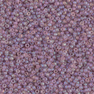 Seed Beads-15/0 Round-142FR Matte Smoky Amethyst AB-Miyuki-7 Grams