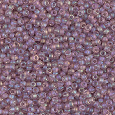 Seed Beads-15/0 Round-142FR Matte Smoky Amethyst AB-Miyuki-7 Grams