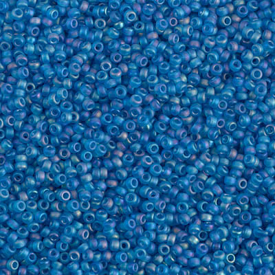 Seed Beads-15/0 Round-149FR Capri Blue AB-Miyuki-7 Grams