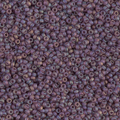 Seed Beads-15/0 Round-153FR Smoky Amethyst AB-Miyuki-7 Grams