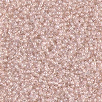 Seed Beads-15/0 Round-215 Blush Lined Crystal-Miyuki-7 Grams