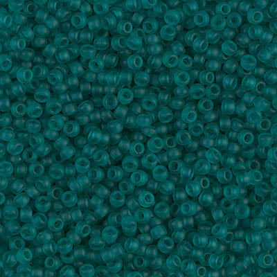 Seed Beads-15/0 Round-2405F Matte Transparent Teal-Miyuki-7 Grams