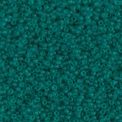 Seed Beads-15/0 Round-2405F Matte Transparent Teal-Miyuki-7 Grams