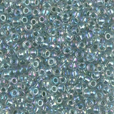Seed Beads-15/0 Round-263 Lined Light Seafoam AB-Miyuki-7 Grams