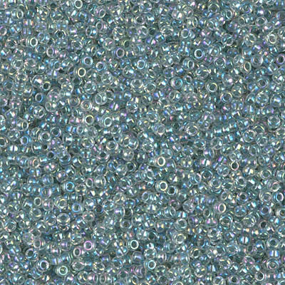 Seed Beads-15/0 Round-263 Lined Light Seafoam AB-Miyuki-7 Grams