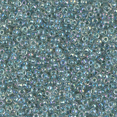 Seed Beads-15/0 Round-263 Lined Light Seafoam AB-Miyuki-7 Grams