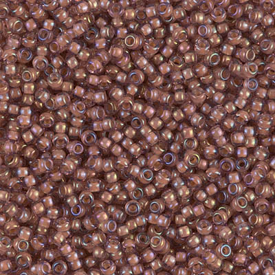 Seed Beads-15/0 Round-337 Lined Cinnamon Luster-Miyuki-7 Grams