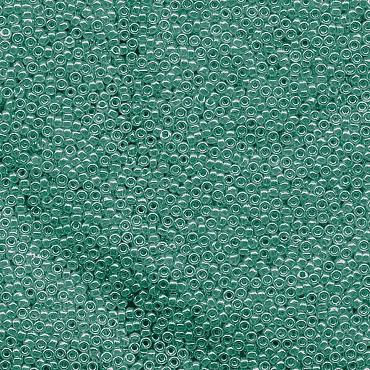 Seed Beads-15/0 Round-435 Opaque Luster Teal-Miyuki-7 Grams